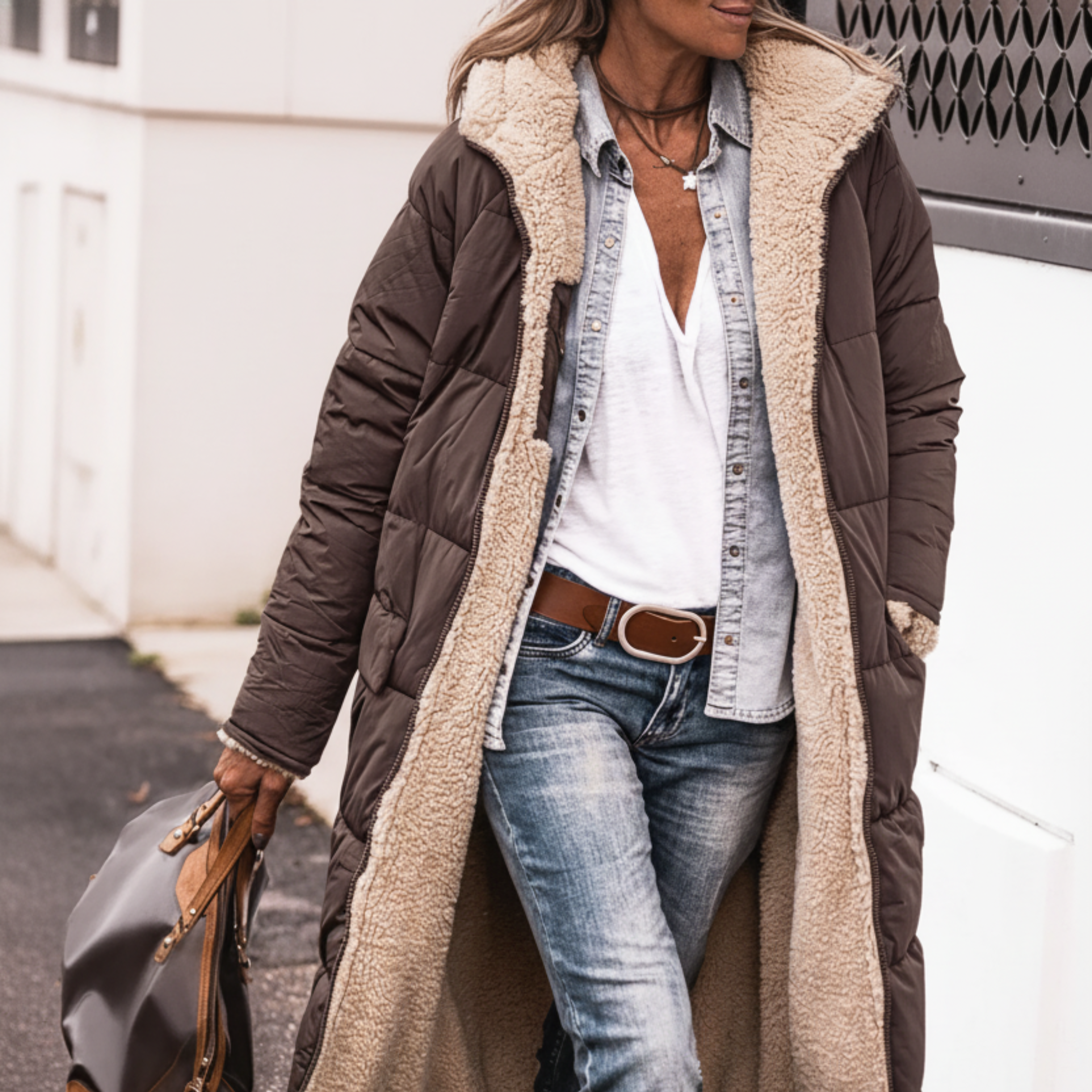 Amelia | Elegant Reversible Coat for Women