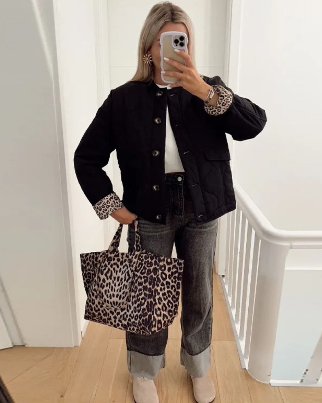 Hayden Noémie™ | Elegant Jacket With Leopard Details