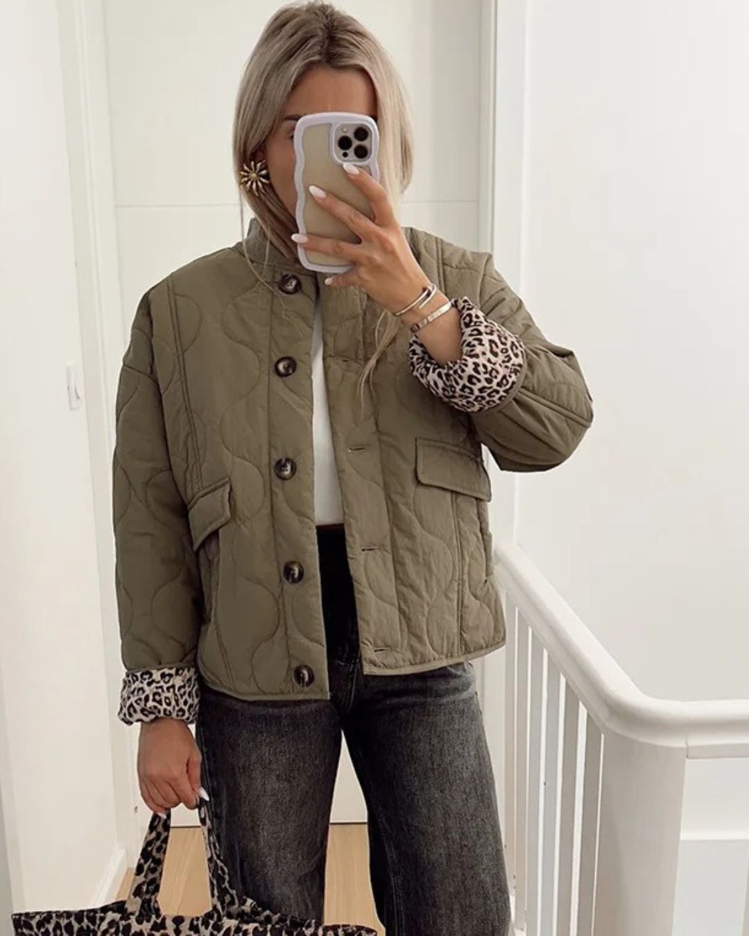 Hayden Noémie™ | Elegant Jacket With Leopard Details