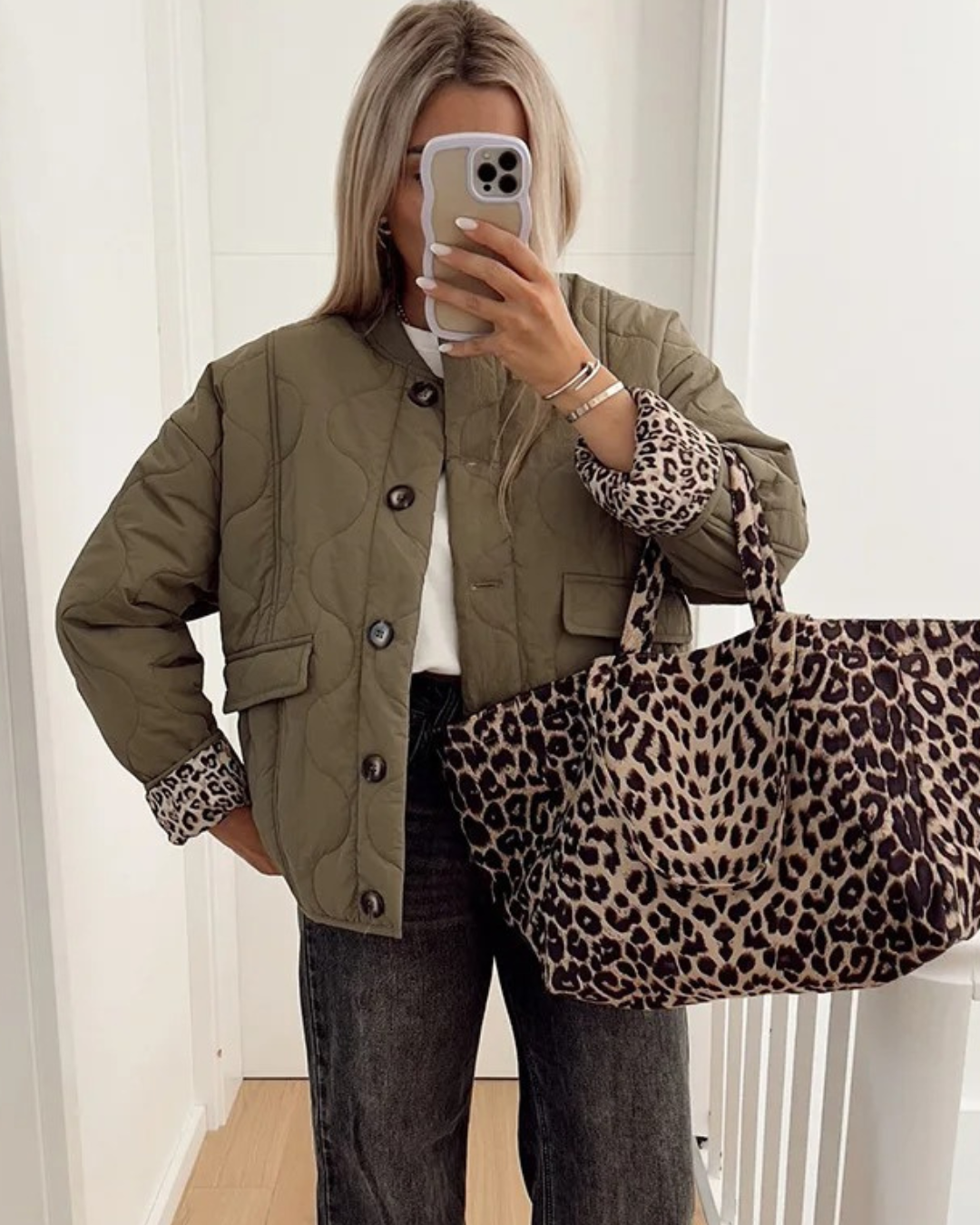 Hayden Noémie™ | Elegant Jacket With Leopard Details