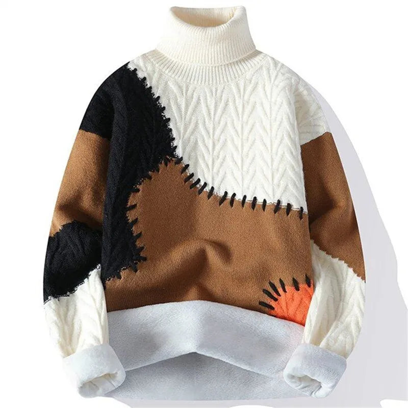 THE MARCELLINE | PATCHWORK TURTLENECK