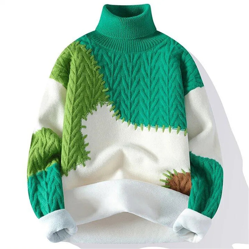 THE MARCELLINE | PATCHWORK TURTLENECK