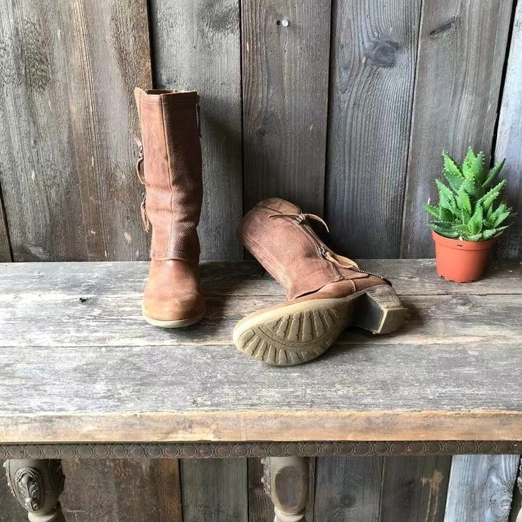 Lucia | Vintage Look Ankle Boots
