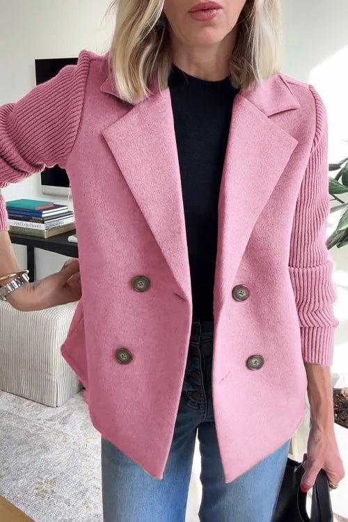 Hayden Alissa | Elegant Knit-Sleeve Blazer