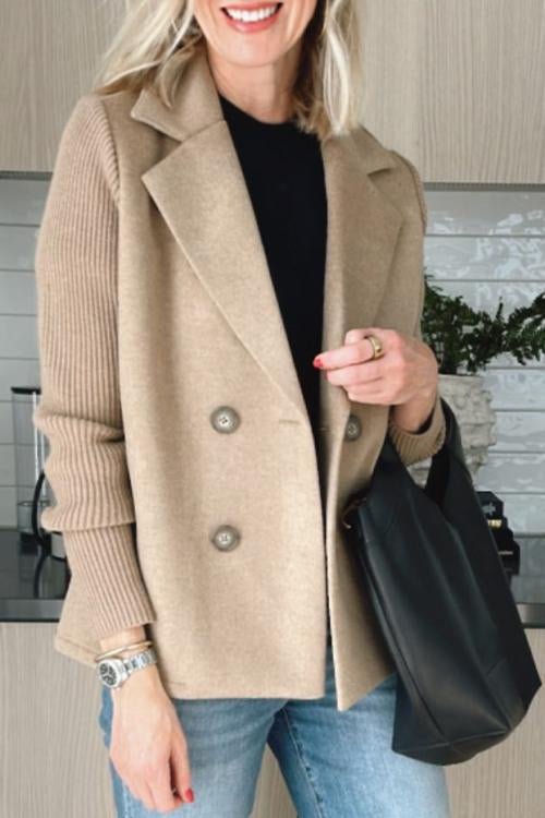 Hayden Alissa | Elegant Knit-Sleeve Blazer
