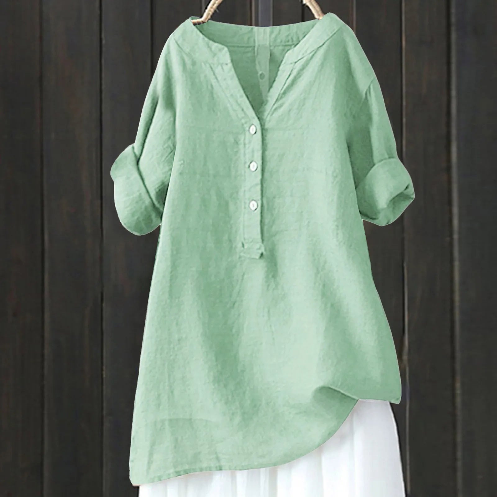 Hayden Joy | Lightweight linen blouse with buttons