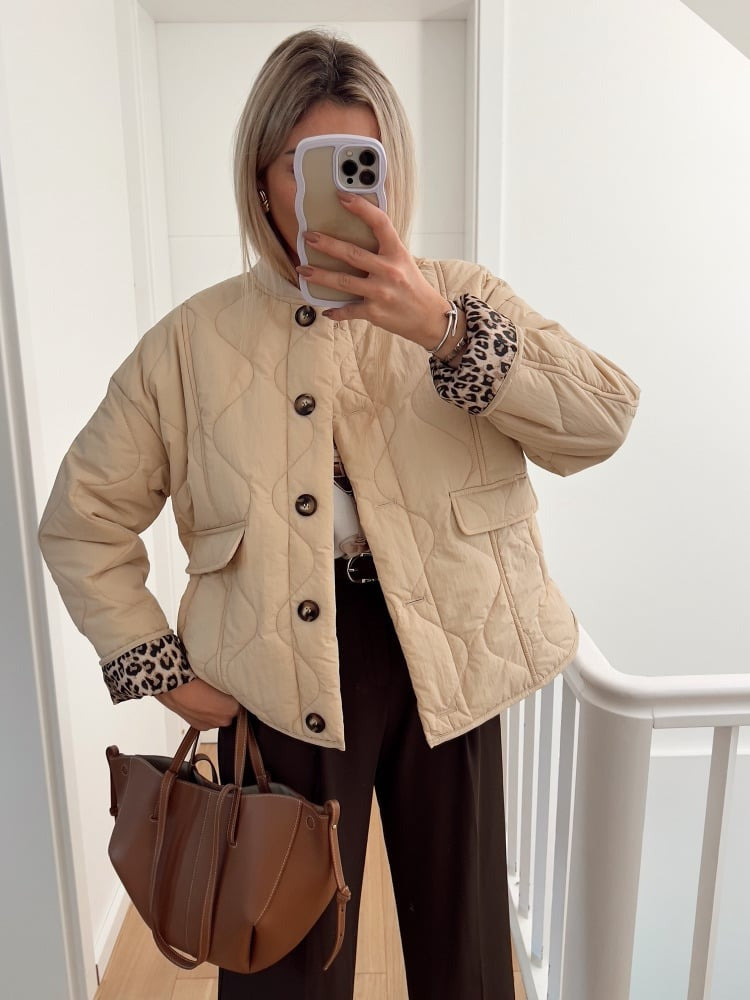 Hayden Noémie™ | Elegant Jacket With Leopard Details